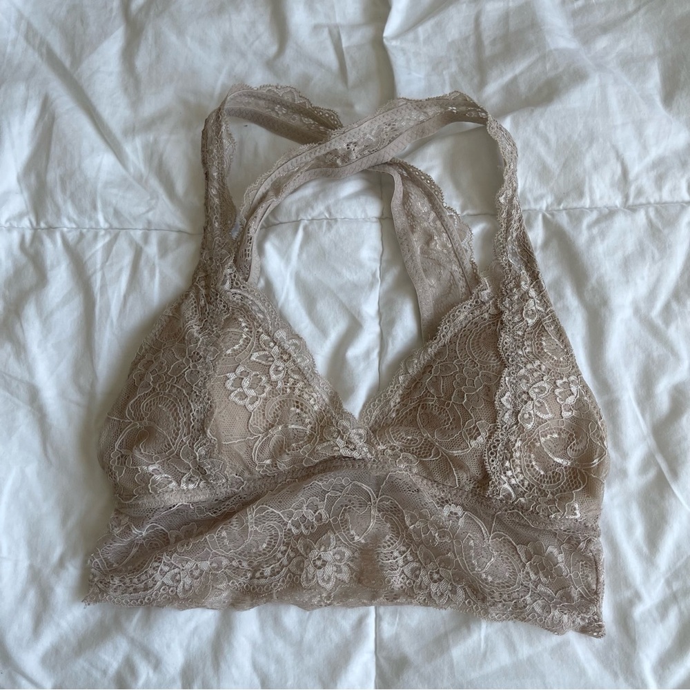 Lace Bralette in Tan